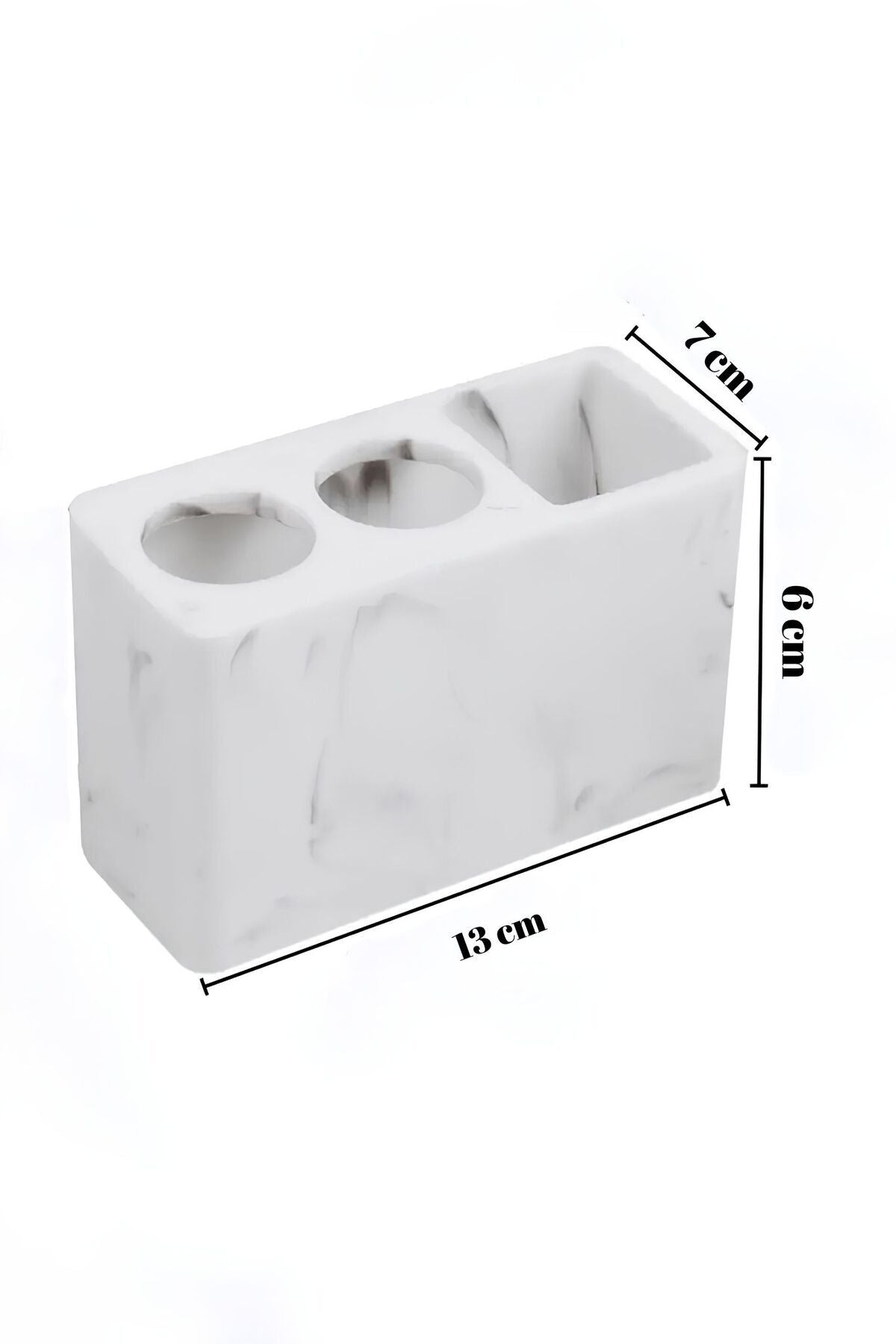 Modern Beton Diş Fırçalık | Elektrikli Fırça ve Macun Standı Banyo Organizeri