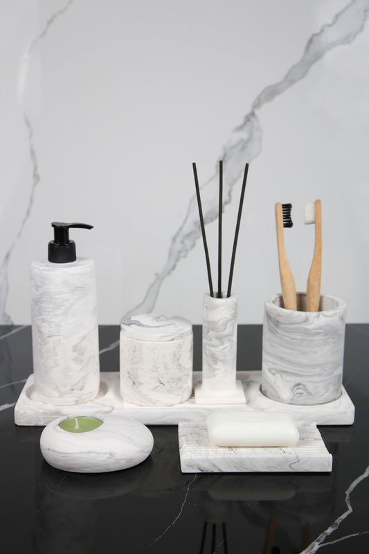 Marble Serisi Banyo Seti Beton