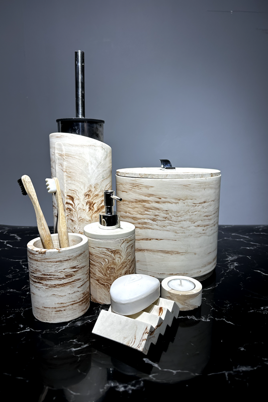 Mermer Efekt Beton Banyo Seti