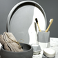 Beyaz Antrasit Beton Banyo Seti