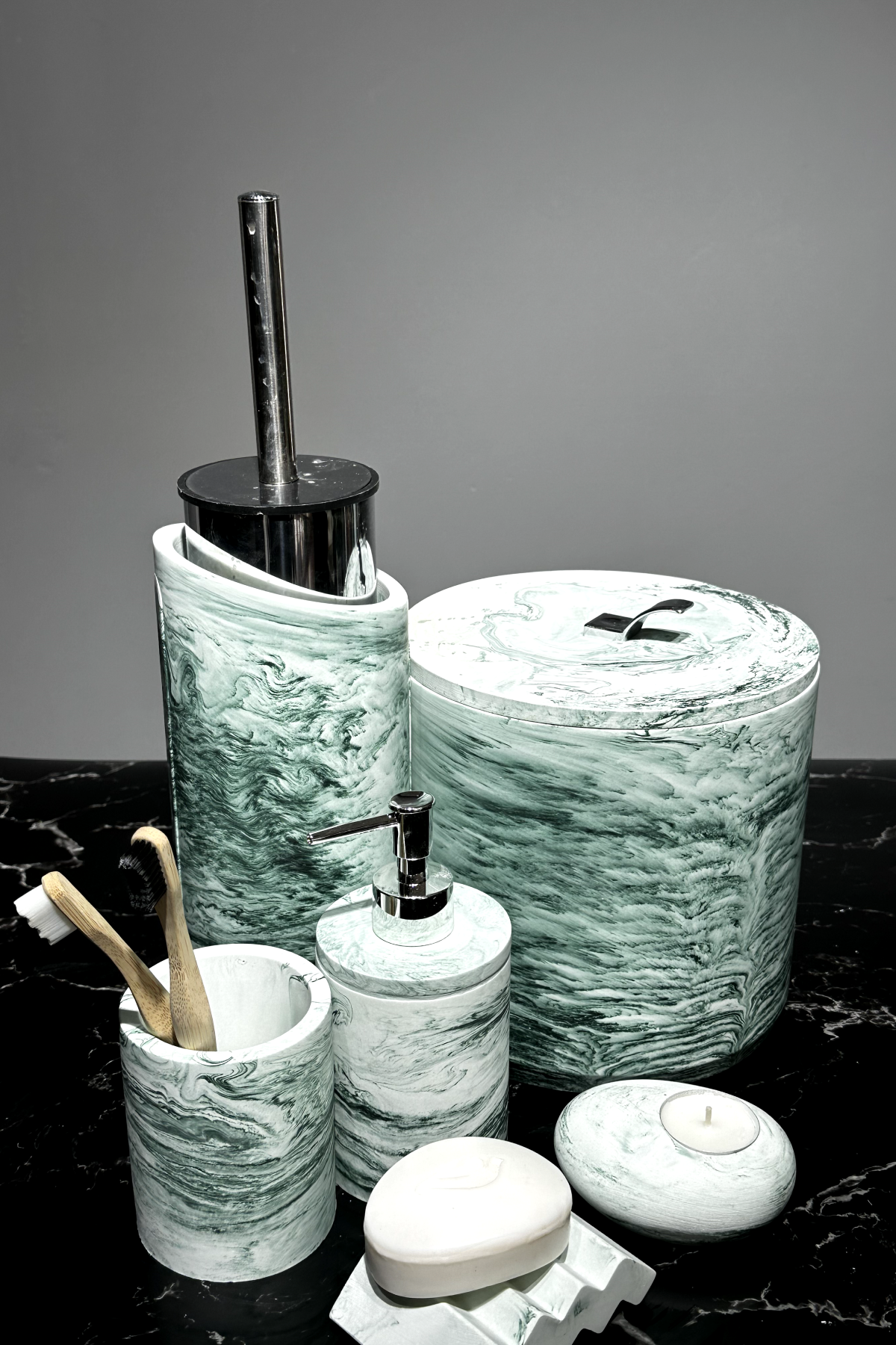 Mermer Efekt Beton Banyo Seti